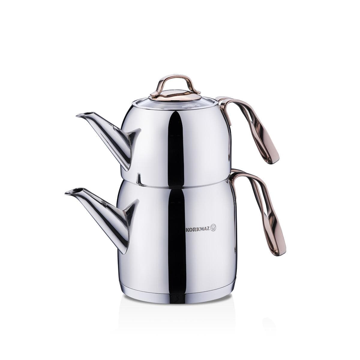 کتری و قوری مدل A192 کرکماز / KORKMAZ ROSANNA A192 KETTLE AND TEAPOT — تصویر ۳