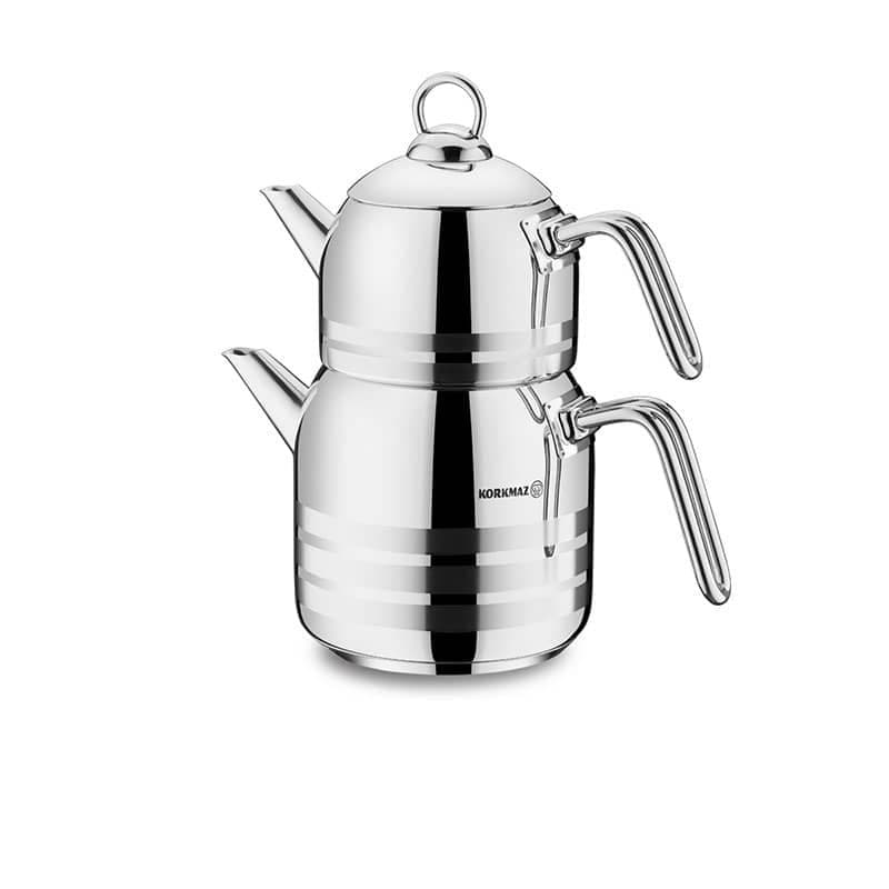 کتری و قوری مدل استرا A098 کرکماز / KORKMAZ ASTRA A098 KETTLE& TEAPOT — تصویر ۲