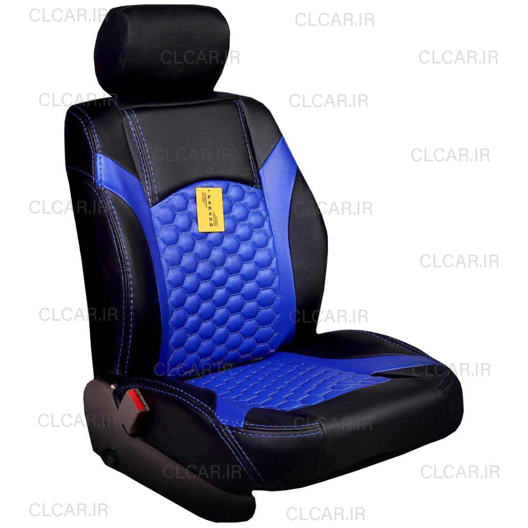 روکش صندلی پژو 207 طرح فورد طوسی تمام چرم (سفارشی) کد P07ForG — تصویر ۳
