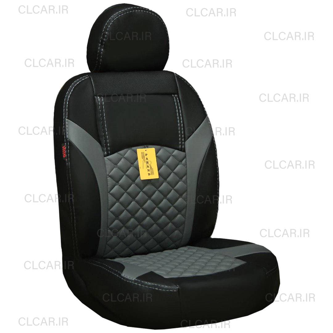 روکش صندلی پژو 207 طرح فورد طوسی تمام چرم (سفارشی) کد P07ForG