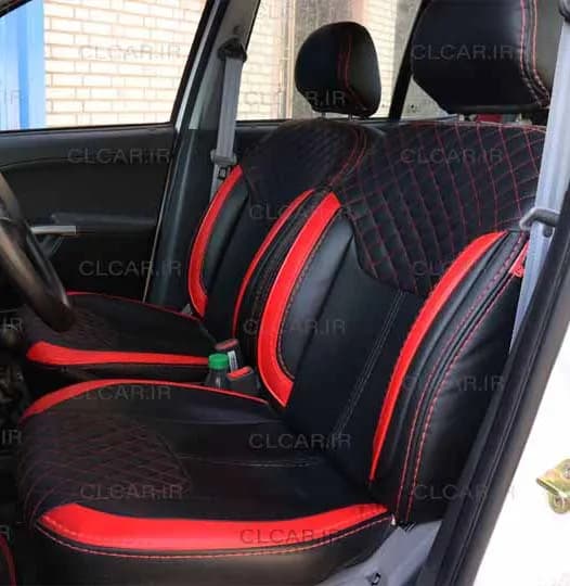 روکش صندلی سفارشی طرح P50 چرم مناسب پژو 206 کد (P06-P50) — تصویر ۵