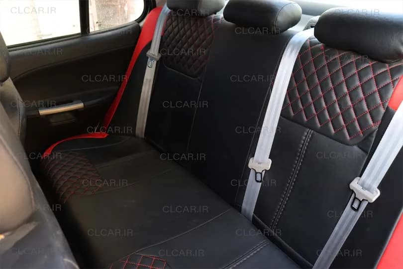 روکش صندلی سفارشی طرح P50 چرم مناسب پژو 206 کد (P06-P50) — تصویر ۶