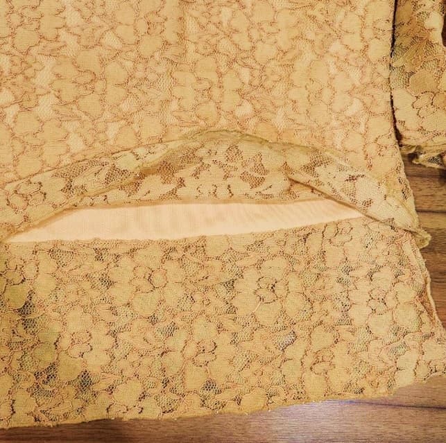 شومیز گیپور لطیف رنگ کهربایی آستین سه ربع آستردار 1-05020 A.D.A — تصویر ۵