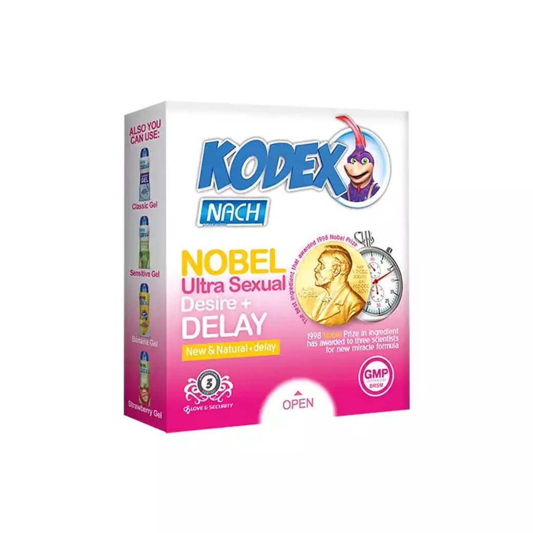 کاندوم تاخیری نوبل کدکس 3 تایی Kodex Nobel Ultra Sexual Delay Condom