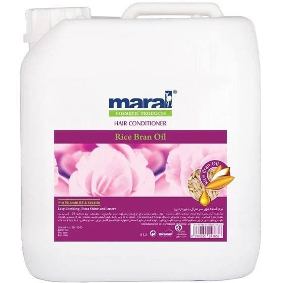 نرم کننده مو مارال 4 لیتری حاوی کراتین مدل Rice bran & keratin حجم 4000 میلی لیتر