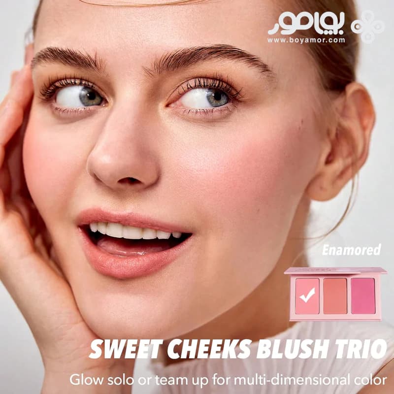 پالت رژگونه 3 رنگ شیگلم مدل SWEET CHEECKS رنگ ENAMORED — تصویر ۷