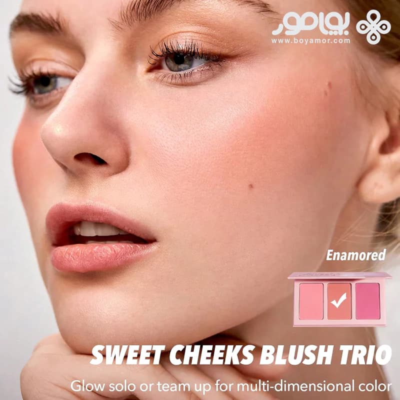 پالت رژگونه 3 رنگ شیگلم مدل SWEET CHEECKS رنگ ENAMORED — تصویر ۵