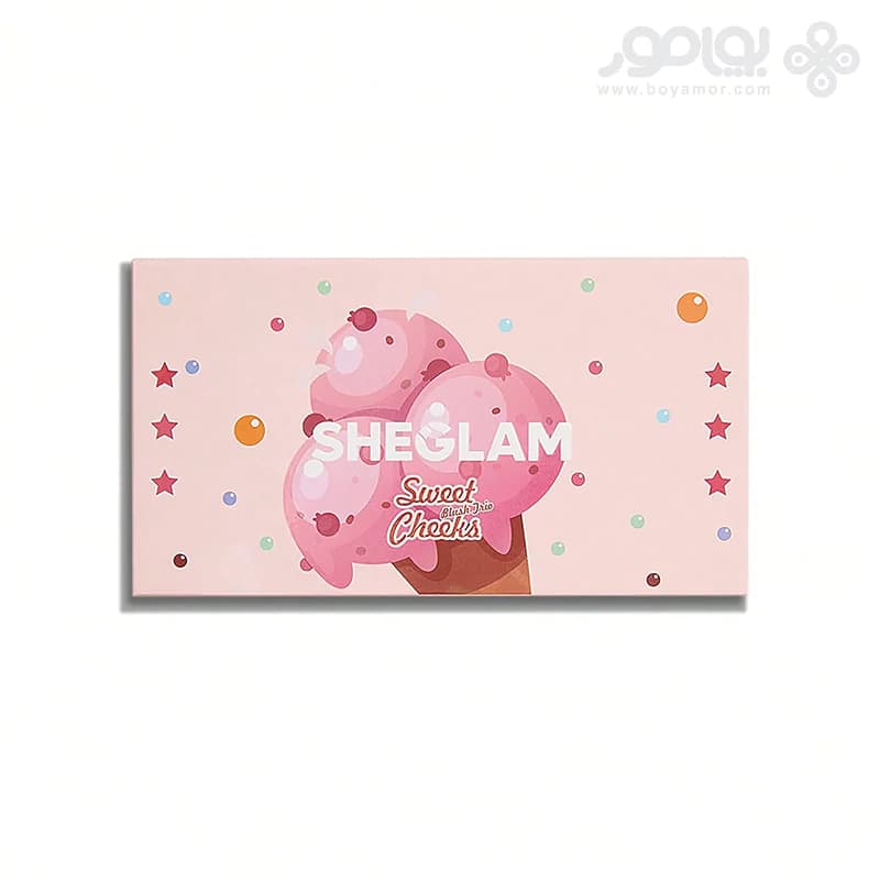 پالت رژگونه 3 رنگ شیگلم مدل SWEET CHEECKS رنگ ENAMORED — تصویر ۲