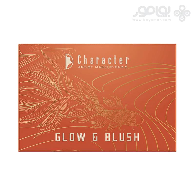 پالت رژگونه و هایلایتر کرکتر مدل GLOW & BLUSH رنگ SWEET PEACH — تصویر ۲