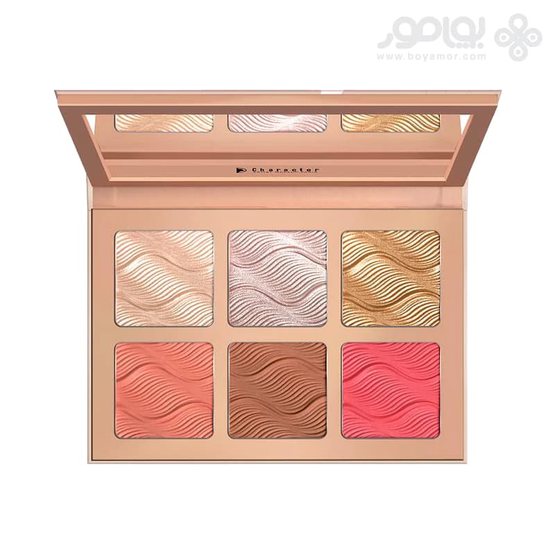 پالت رژگونه و هایلایتر کرکتر مدل GLOW & BLUSH رنگ BOLD AMETHYST