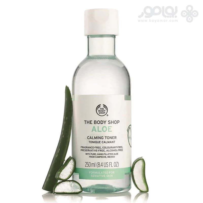 تونر تسکین دهنده بادی شاپ مدل ALOE حجم 250 میل — تصویر ۲