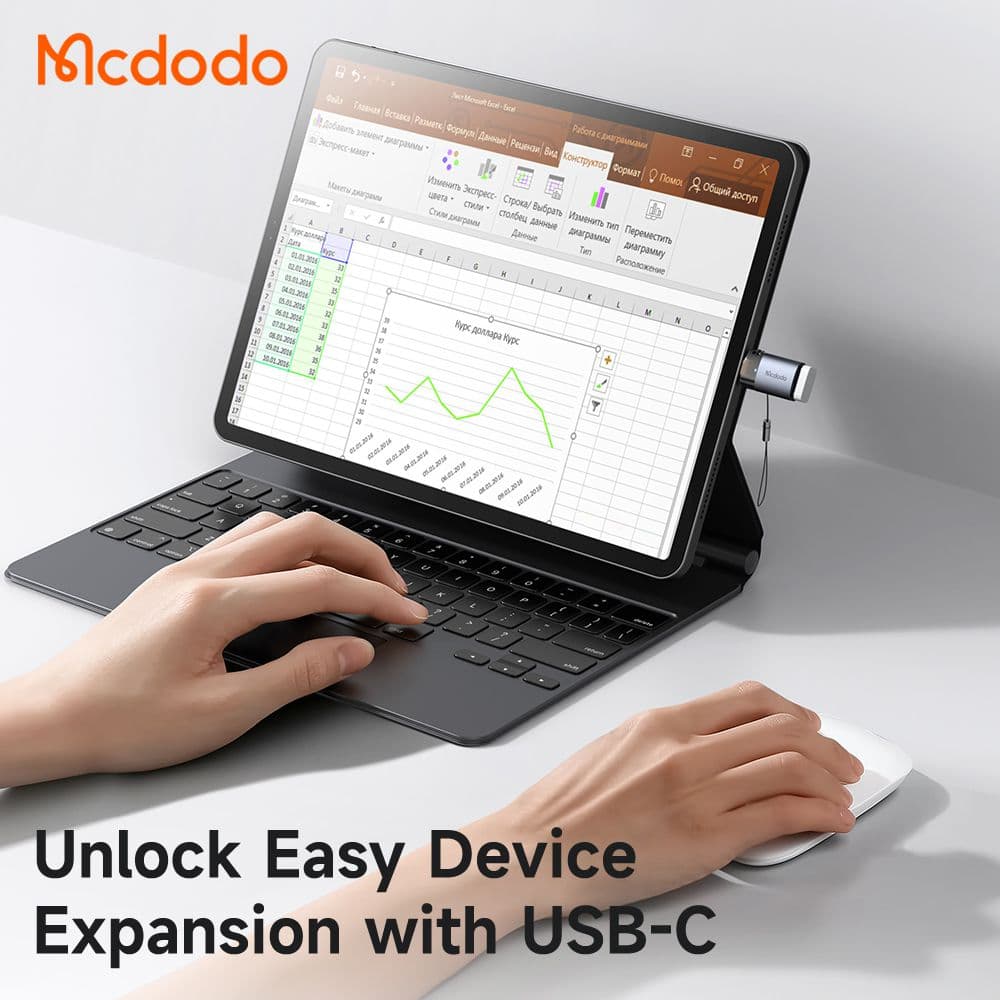 تبدیل OTG پورت 3.0 USB-A به تایپ سی USB-C مک دودو مدل MCDODO OT-7400 — تصویر ۳