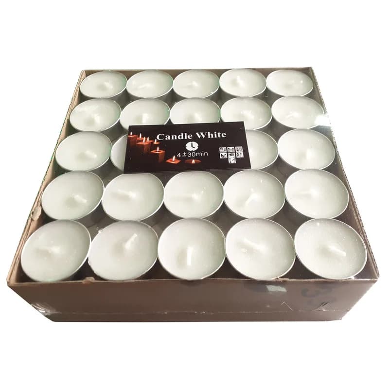 شمع وارمر مدل Candle White بسته 100 عددی — تصویر ۲