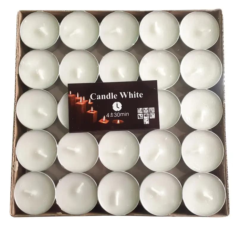 شمع وارمر مدل Candle White بسته 100 عددی — تصویر ۴