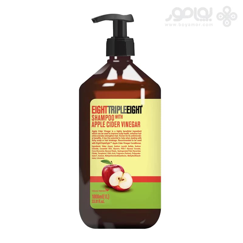 شامپو ایت تریپل ایت مدل Apple Cider Vinegar حجم 1000 میل
