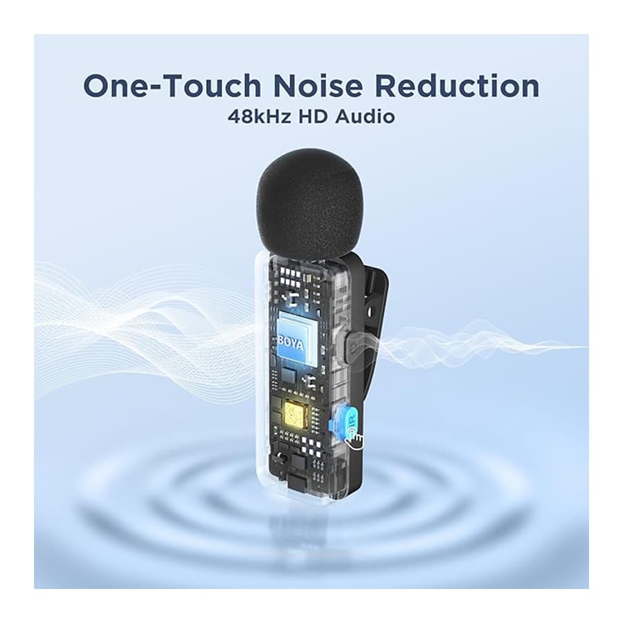 میکروفون بی سیم یقه ای بویا BOYA Microphone BY-V4D — تصویر ۷