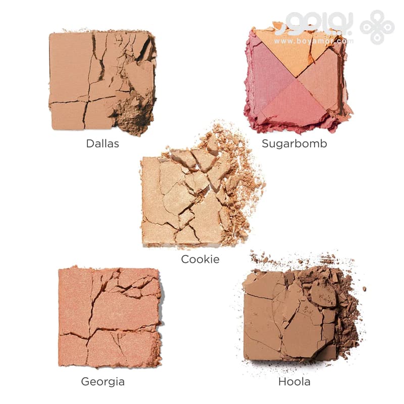 پالت هایلایتر، برنزر و رژگونه بنفیت مدل CHEEK STARS — تصویر ۳