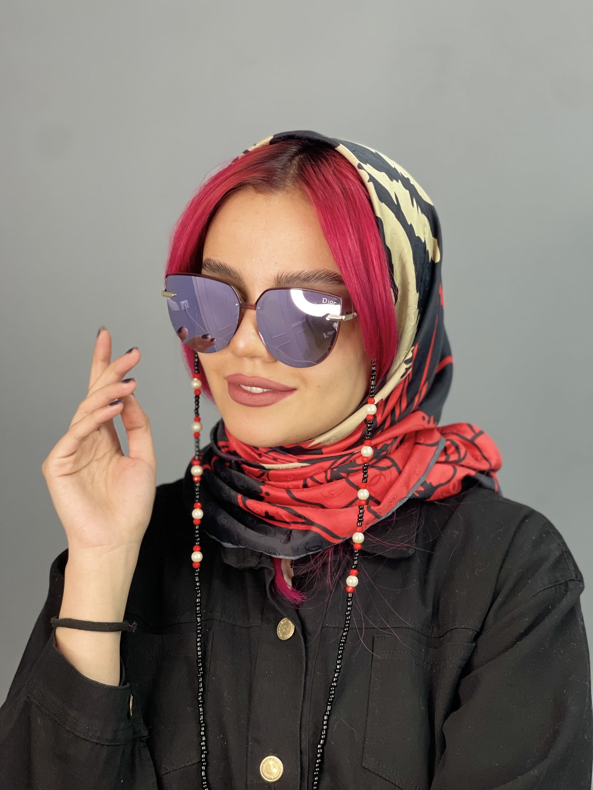 عینک آفتابی بنفش زنانه برند دیور گربه ای یووی ۴۰۰ پلاریزه