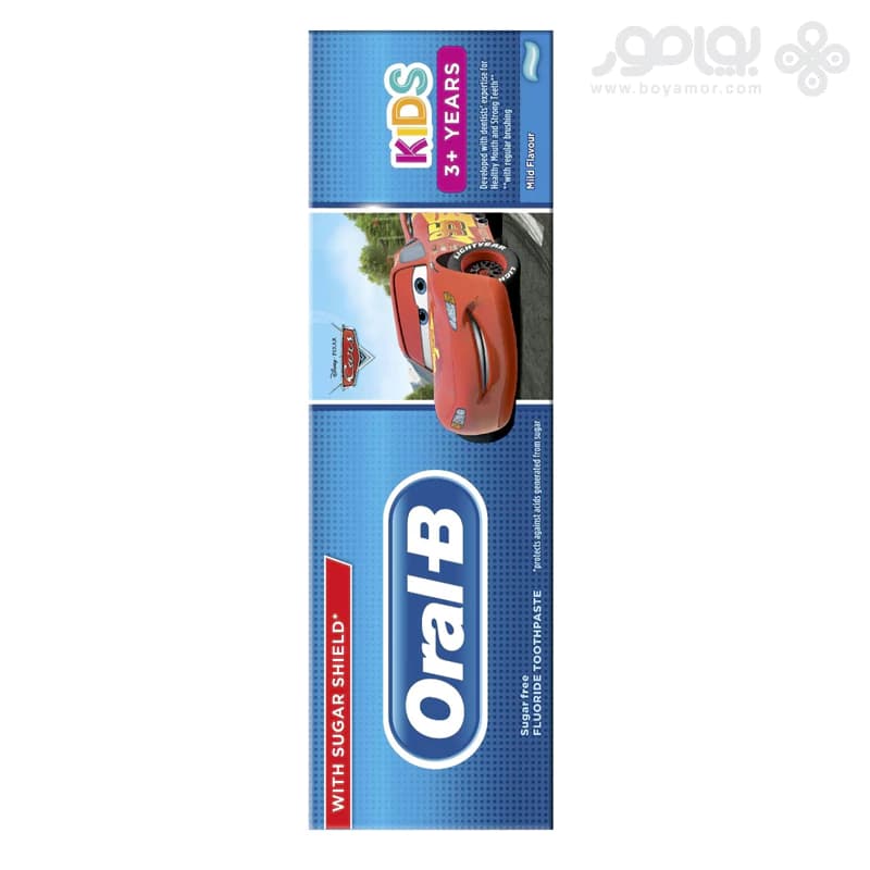 خمیر دندان کودک اورال بی مدل KIDS CARS مناسب بالای 3 سال