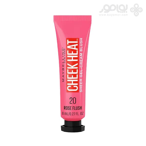 رژگونه مایع میبلین مدل CHEEK HEAT شماره 20 رنگ ROSE FLASH