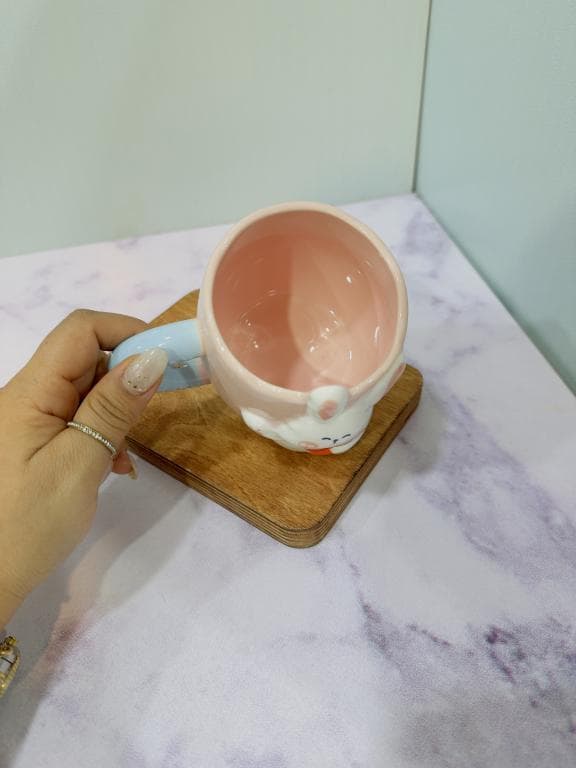 ماگ فانتزی طرح خرگوش هویجی برجسته کد 2216 — تصویر ۳