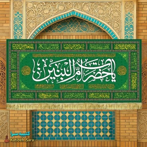 کتیبه مخمل یا حضرت ام البنین(س)