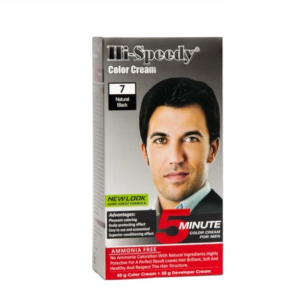 کیت رنگ مو آقایان های اسپیدی 07 NATURAL BLACK