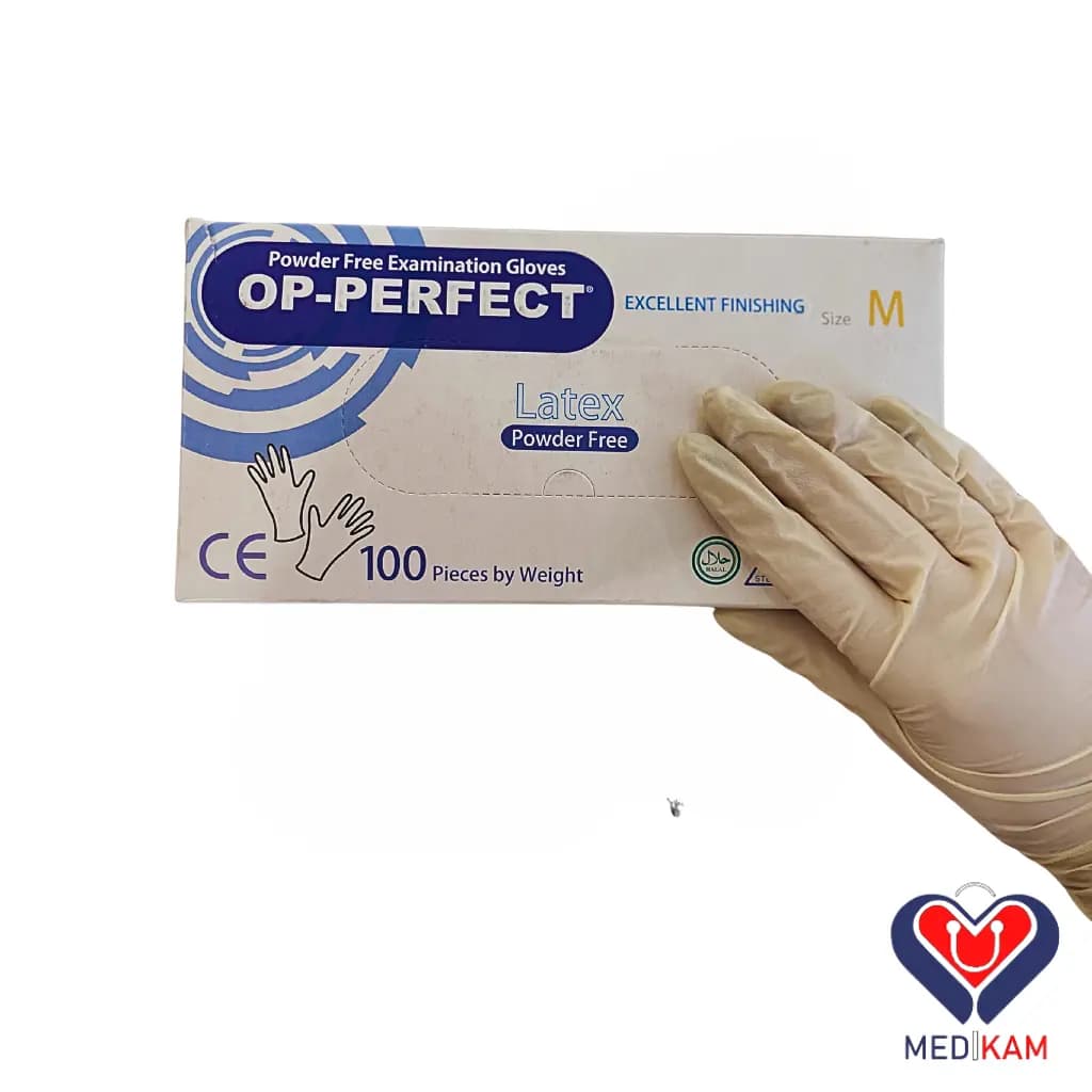دستکش لاتکس بدون پودر حریر OP-Perfect — تصویر ۲