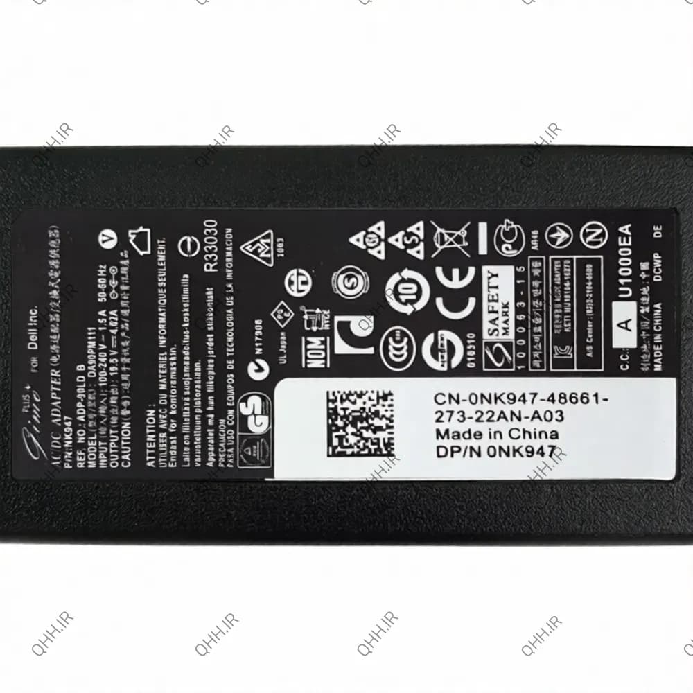 آداپتور لپ تاپ دل 19.5V 4.62A Gimo Plus مستطیلی — تصویر ۷