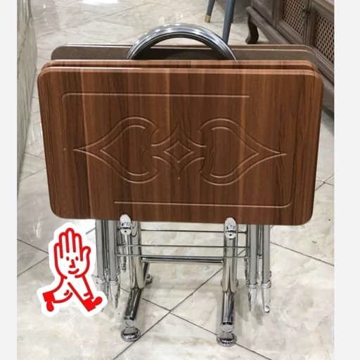 میز عسلی کمجا سایز بزرگ چهار عددی مبلمان فرنا مدل 1137238