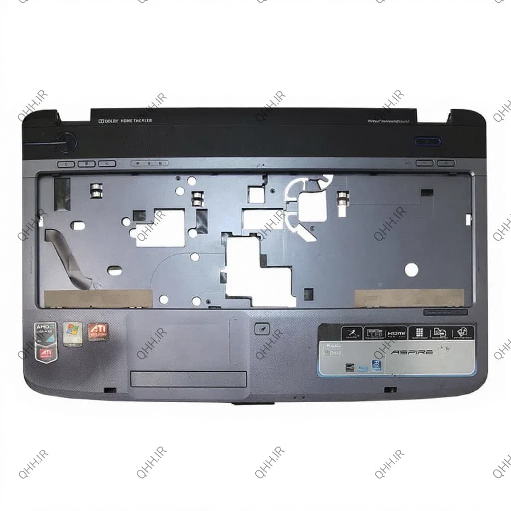 قاب کنار کیبرد لپ تاپ ایسر Aspire 5536-5542 طوسی-مشکی-دست دوم