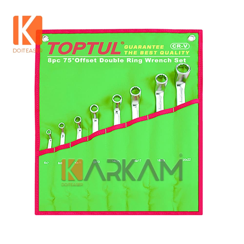 آچار دوسر رینگ 8 عددی GAAA0810 تاپ تول