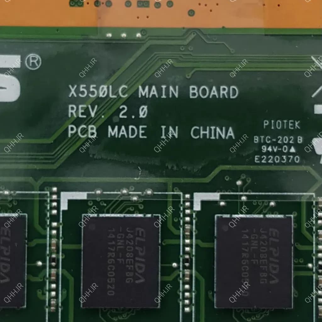 مادربرد لپ تاپ ایسوس X550LD_CPU-I7-4_30Pin_Ram-4GB_VGA-2GB گرافیک دار-مشابه X550LC-تعمیری — تصویر ۲