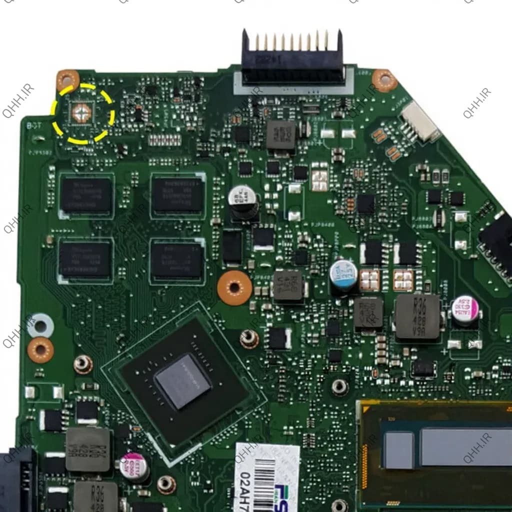 مادربرد لپ تاپ ایسوس X550LD_CPU-I7-4_30Pin_Ram-4GB_VGA-2GB گرافیک دار-مشابه X550LC-تعمیری — تصویر ۳