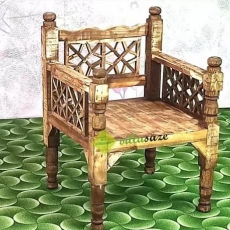 صندلی چوبی سنتی تک نفره ویلا سازه ارسال با باربری مبلمان فرنا مدل 1129191