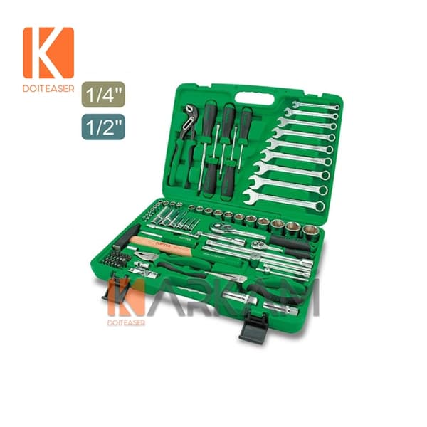 جعبه ابزار 80 پارچه سامسونت سبز GCAI8002 تاپ تول