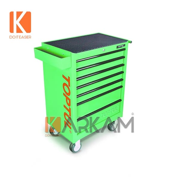 جعبه ابزار 7 کشو چرخدار سبز TCAA0701 تاپ تول