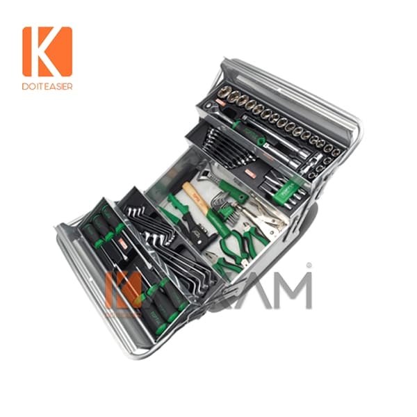 جعبه ابزار 62 پارچه فلزی GCAZ0021 تاپ تول