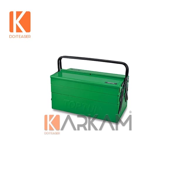 جعبه ابزار 62 پارچه فلزی 3 طبقه سبزGCAZ0057 تاپ تول — تصویر ۲