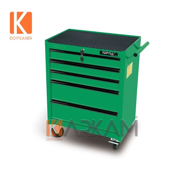 جعبه ابزار 5 کشو سبز TCAB0501 تاپ تول