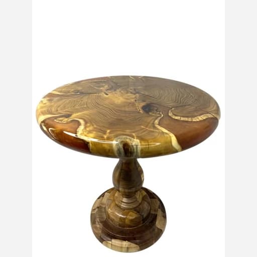 میز کنار مبلی چوب گردو و رزین اپوکسی مبلمان فرنا مدل 1135659