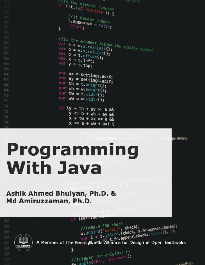 کتاب Programming with Java (برنامه‌نویسی با جاوا) نسخه انگلیسی PDF | اشیک احمد بویان
