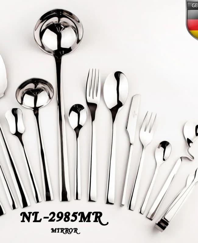 سرویس قاشق و چنگال 135 پارچ 24 نفره صندوق چوبی نیولند مدل 2985MR
