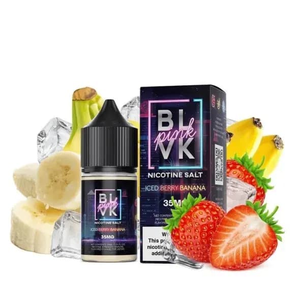 سالت توت فرنگی موز یخ بی ال وی کی | blvk Iced Berry Banana 30ml