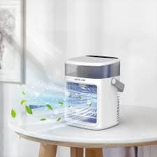 کولر رومیزی قابل حمل گرین لاین(0098) Rechargeable Air Cooler Fan با مخزن 400ml — تصویر ۲