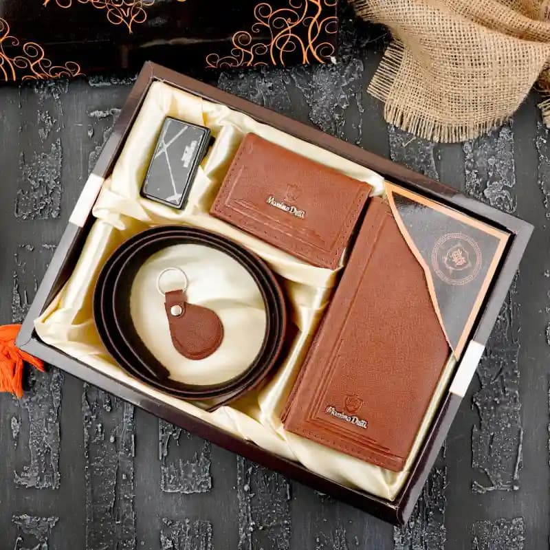 ست سه تیکه کیف پول جاسوئیچی کمربند 64-106