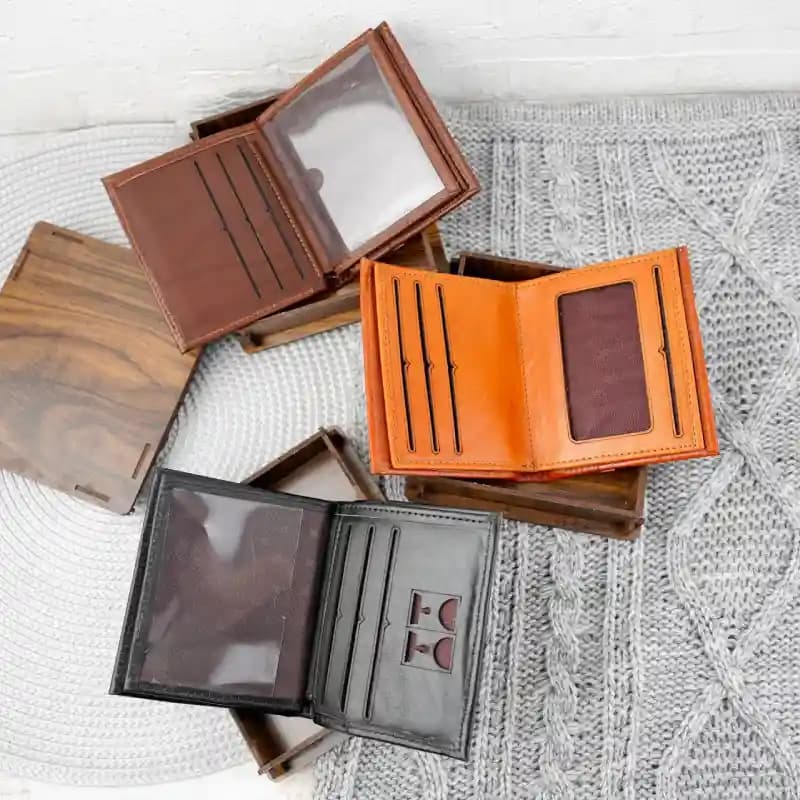 کیف پول کتابی دو برگ دوختی 45-21 — تصویر ۲