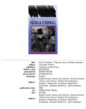 دانلود کتاب Echo Chambers: Figuring Voice in Modern Narrative