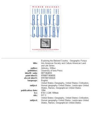 دانلود کتاب Exploring the Beloved Country: Geographic Forarys into American Society and Culture (American Land & Life)