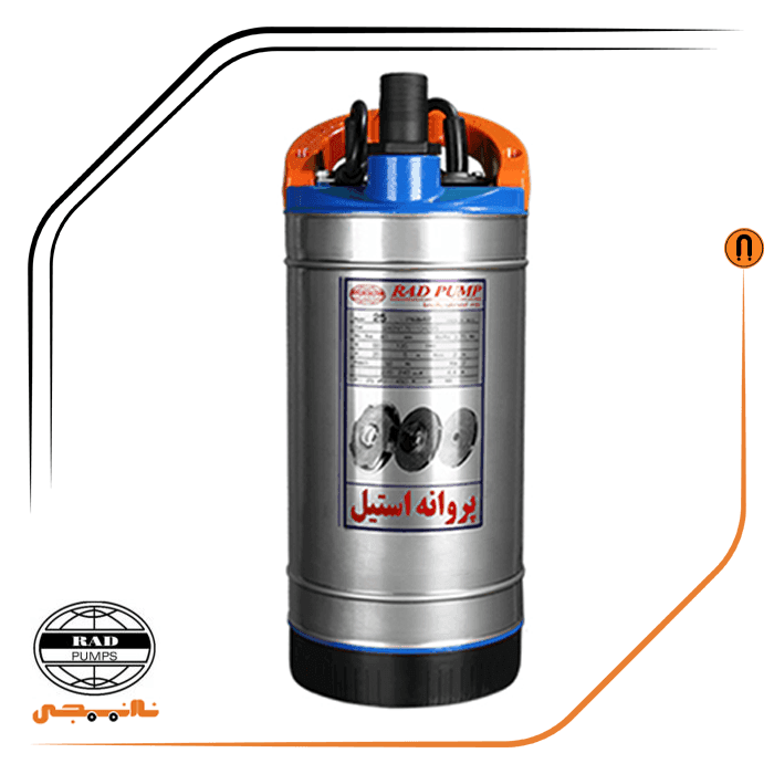 کفکش 35 متری تک فاز 1/4-1 اینچ راد پمپ مدل 2ASN 4/3 فلوتردار